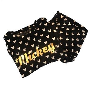 EUC Disney Mickey Mouse Fleece PJ Set sz XS